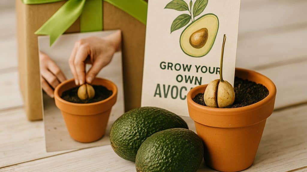 Komplettes Pflanzset zum Avocado-Ziehen – mit Halterung und Keimschale für nachhaltiges Gärtnern zuhause