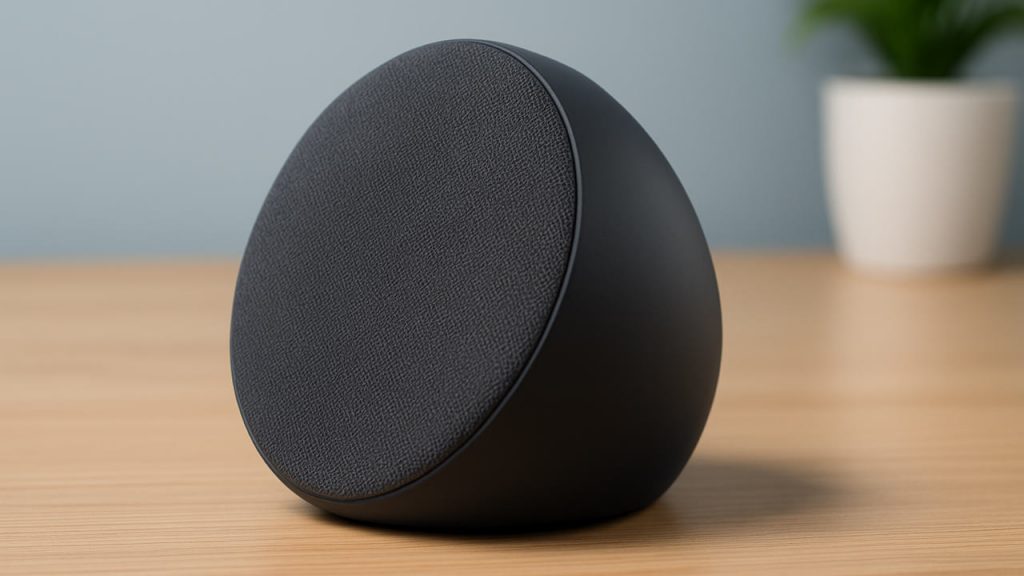 Kompakter, halbkugelartiger Smart-Speaker mit Sprachsteuerung – perfekt für kleine Räume und smarte Steuerung