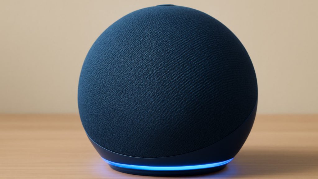 Zylinderförmiger Smart-Lautsprecher mit Sprachsteuerung und integriertem Sprachassistenten für Musik, Smart Home und mehr