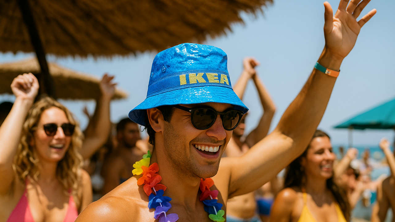 Kultiger Sonnenschutz mit Stil: Der IKEA KNORVA Eimerhut in Blau